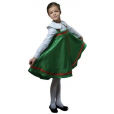 Карнавальный костюм "Сарафан танцевальный зеленый (3 цвета)"