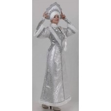 Карнавальный костюм "Снегурочка ледяная для взрослых"