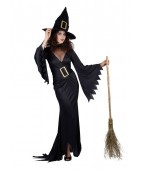 Карнавальный костюм "Ведьма черная для взрослых"