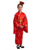 Карнавальный костюм "Японка в красном кимоно"