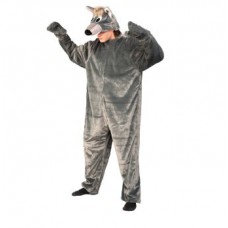 Карнавальный костюм "Серый Волк комбинезон флис для взрослых"