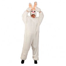 Карнавальный костюм "Заяц белый комбинезон для взрослых"