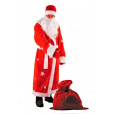 Карнавальный костюм "Дед Мороз красный мех 1"