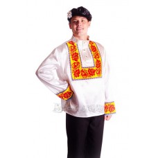 Карнавальный костюм "Русский народный мужской Хохлома белый"