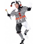 Карнавальный костюм "Клоун Арлекин черно/белый для взрослых"