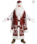 Карнавальный костюм "Дед Мороз Царский бордо"