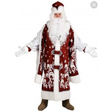 Карнавальный костюм "Дед Мороз Царский бордо"