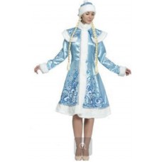 Карнавальный костюм "Снегурочка с узорами для взрослых"