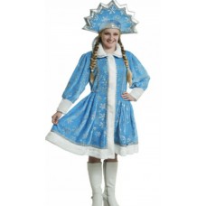 Карнавальный костюм "Снегурочка короткая  для взрослых" 