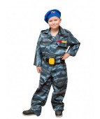 Карнавальный костюм "Солдат десантник серый камуфляж"