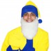 Карнавальный костюм "Колпак Гнома с бородой и рукавицами (2 цвета)"