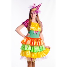 Карнавальный костюм "Клоунесса Смешинка" для взрослых