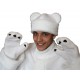 Карнавальная шапочка "Медведь белый+варежки для взрослых"