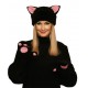 Карнавальная шапочка "Кошка черная+варежки для взрослых"