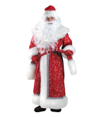 Взрослый карнавальный костюм "Дед Мороз Плюш"