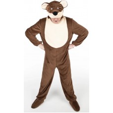 Карнавальный костюм "Медведь плюш комбинезон для взрослых"