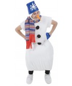 Карнавальный костюм "Снеговик в ведре для взрослых (3 цвета ведра)"