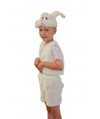 Карнавальный костюм "Зайчик белый жилет"