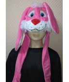 Карнавальная шапочка "Зайка розовая"