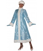 Карнавальный костюм "Снегурочка ручная вышивка для взрослых"