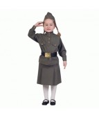 Карнавальный костюм "Солдат ВОВ для девочки"