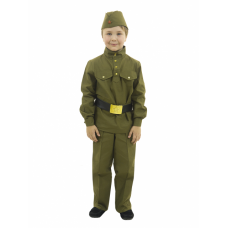Карнавальный костюм "Солдат ВОВ прямые брюки детский"
