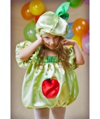Карнавальный костюм для девочки "Яблоко атлас"