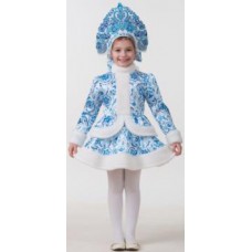 Карнавальный костюм "Снегурочка Гжель"